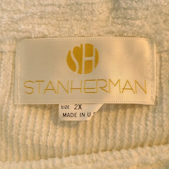 Vtg Stan Herman Chenille Pajamas NEW NOS Made in USA Cotton Cozy Cottagecore 2X - Picture 4 of 9